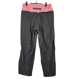 Vintage 80s 90s Ocean Pacific Pants Size M Grey Pink Zip Cotton Faded Distressed